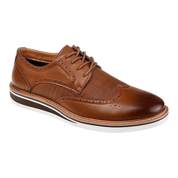 Vance Co Men's Warrick Wingtip Derby Oxfords Brown Size 10 - Picture 1 of 4